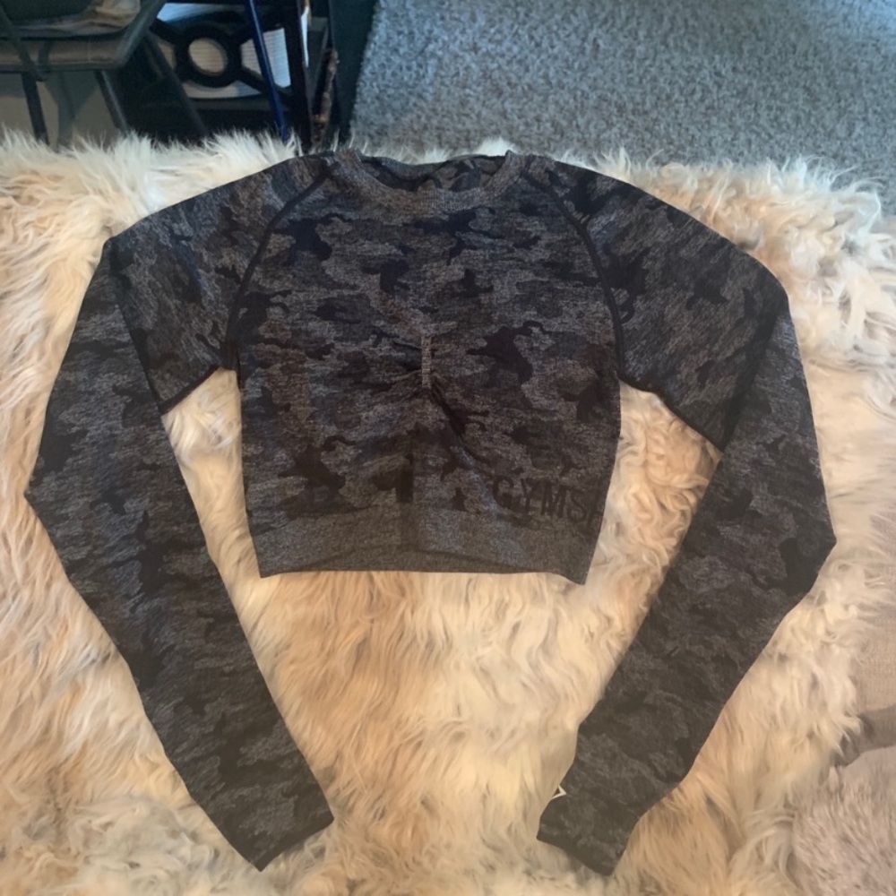 Gymshark CAMO SEAMLESS TOP LONG SLEEVE